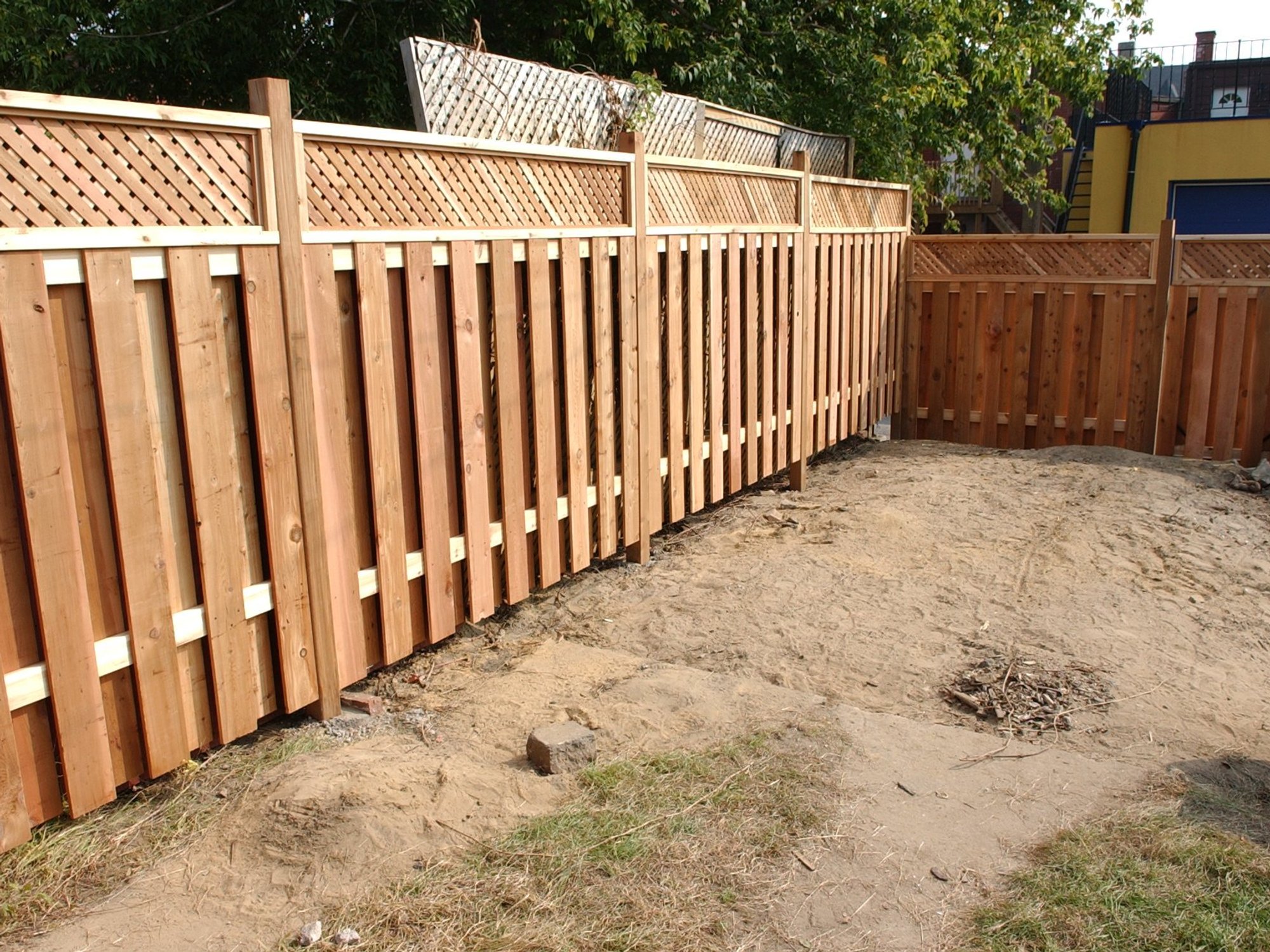 A fence constructed near a property