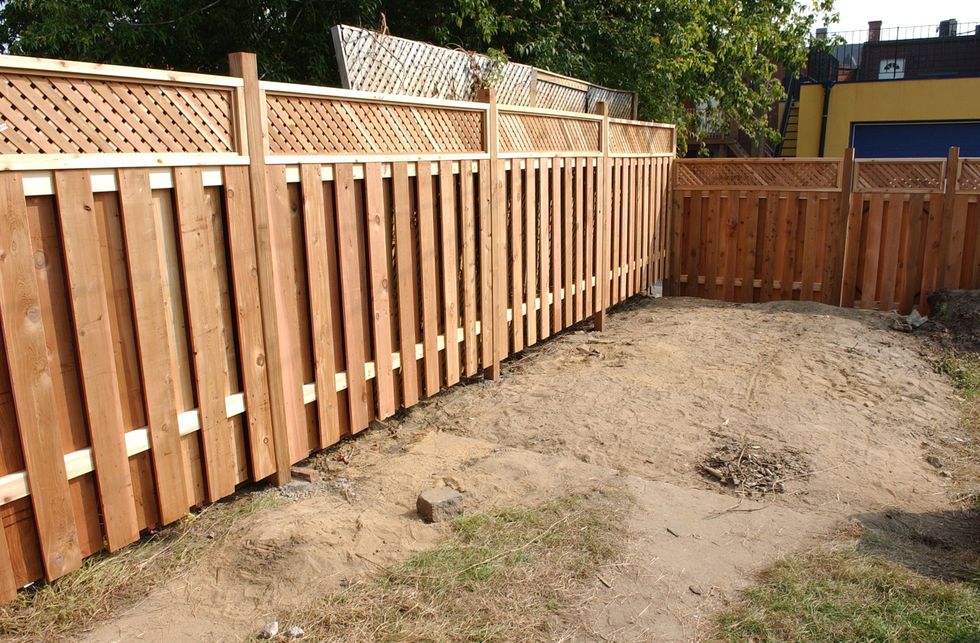 A fence constructed near a property