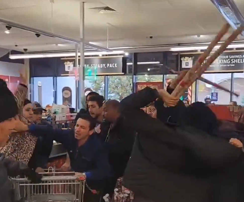 A fight in Aldi