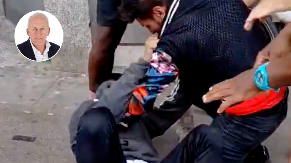 A fight in the street