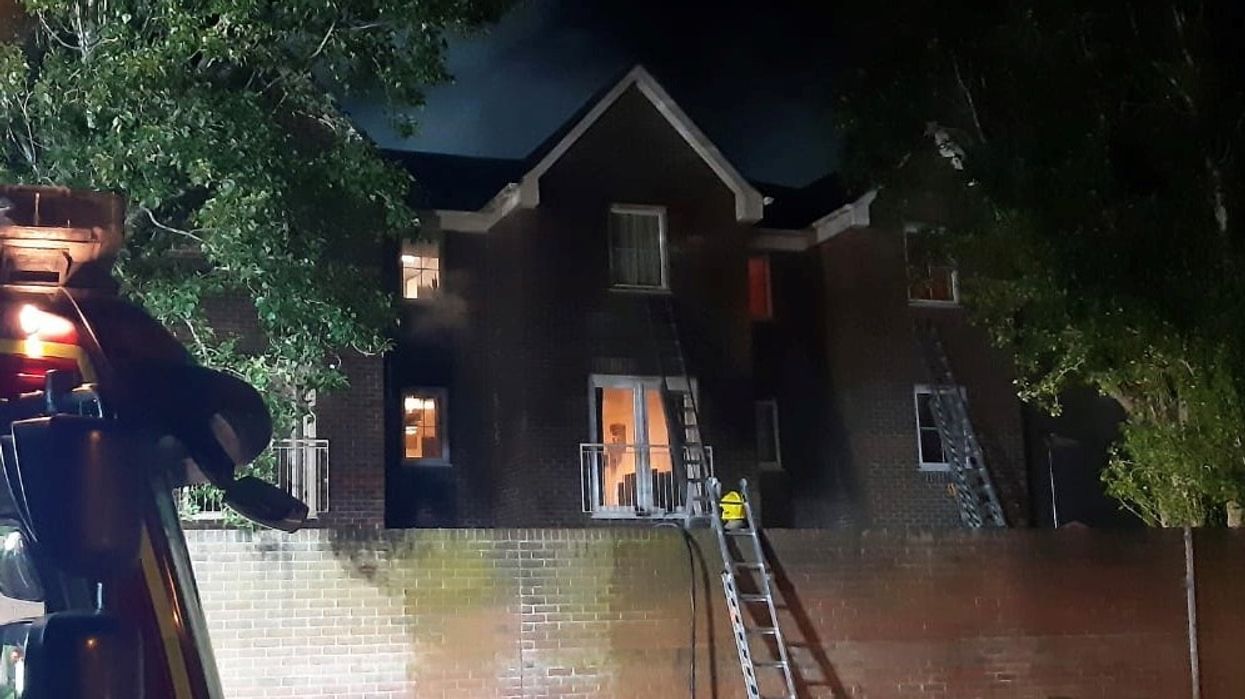 A fire had broken out at his Somerset Court apartment block in Gosport, Hampshire