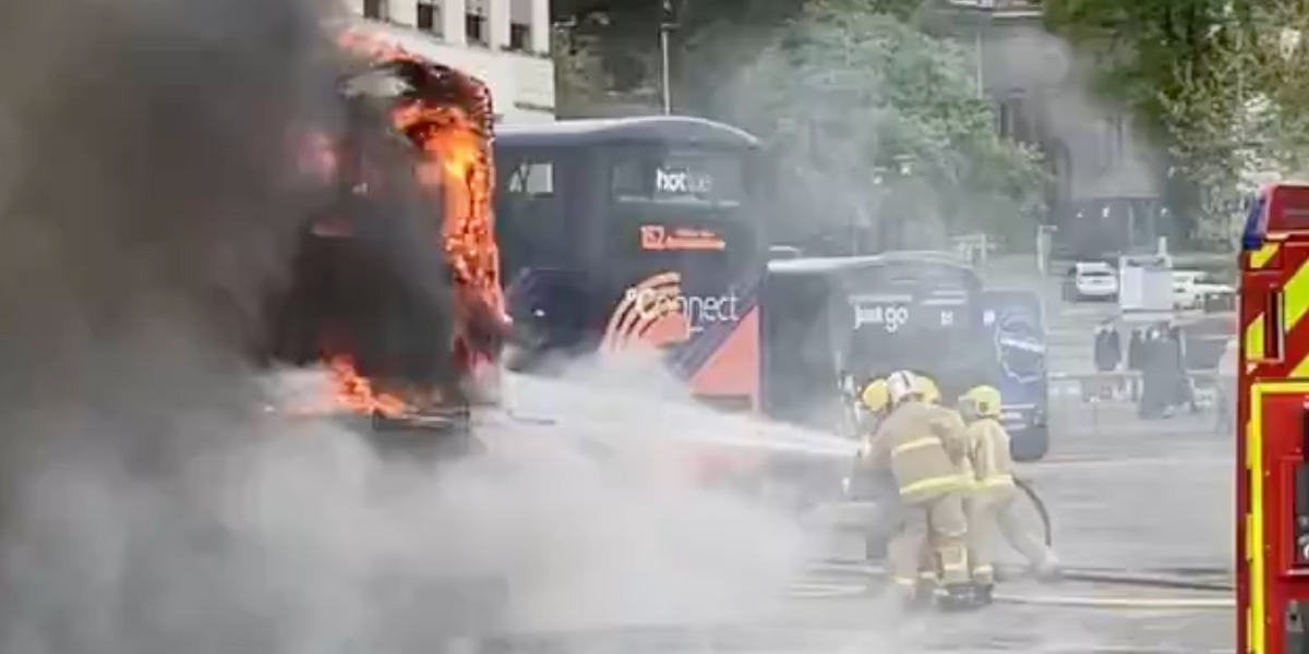 NextImg:Blackburn bus fire: Huge blaze rips through vehicle at bus station