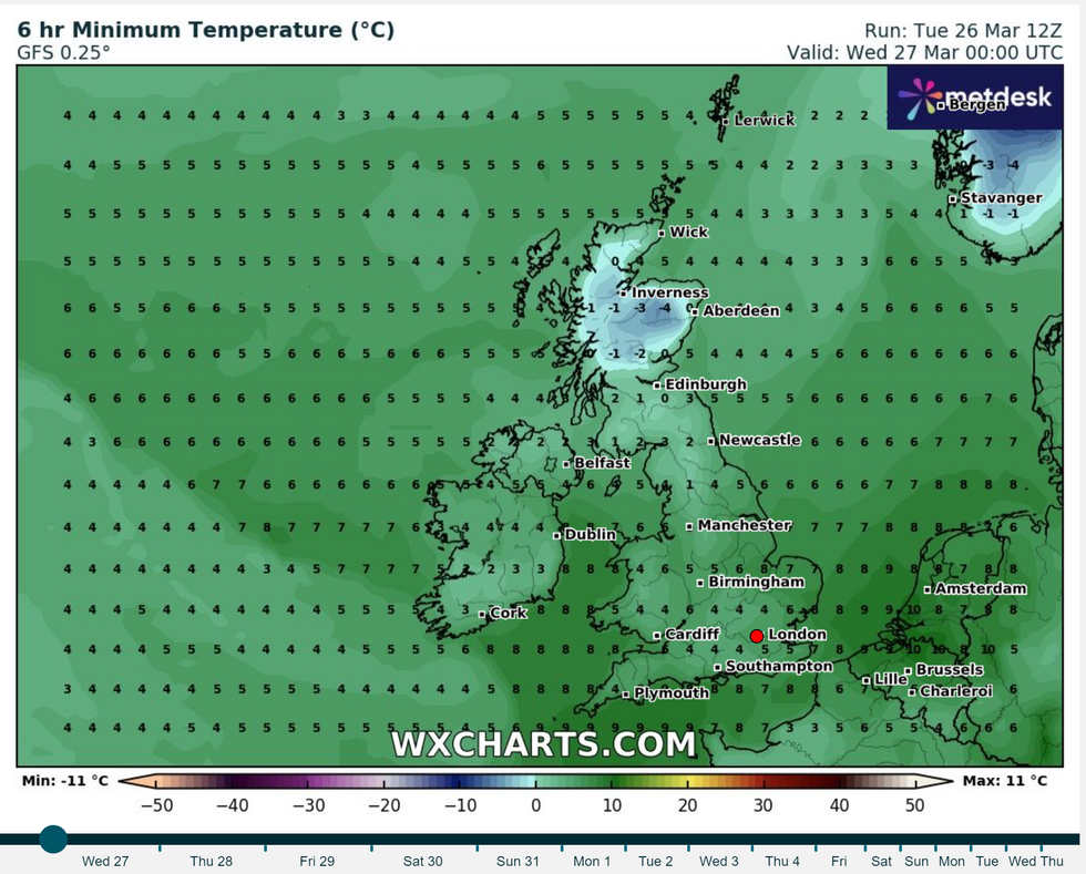 A forecast map