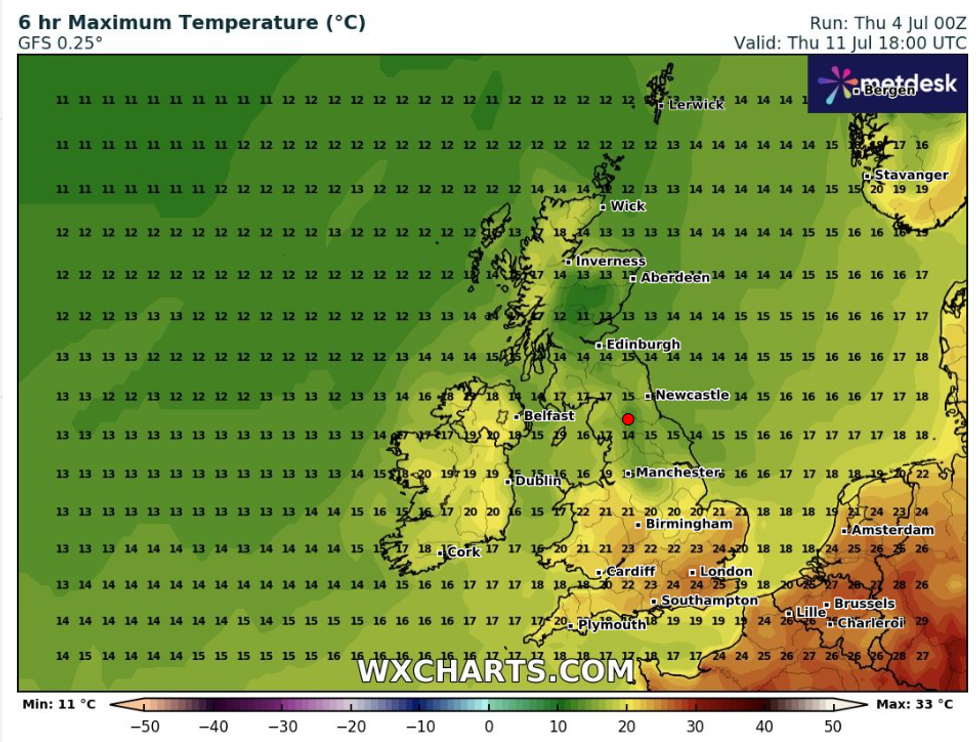 A forecast map