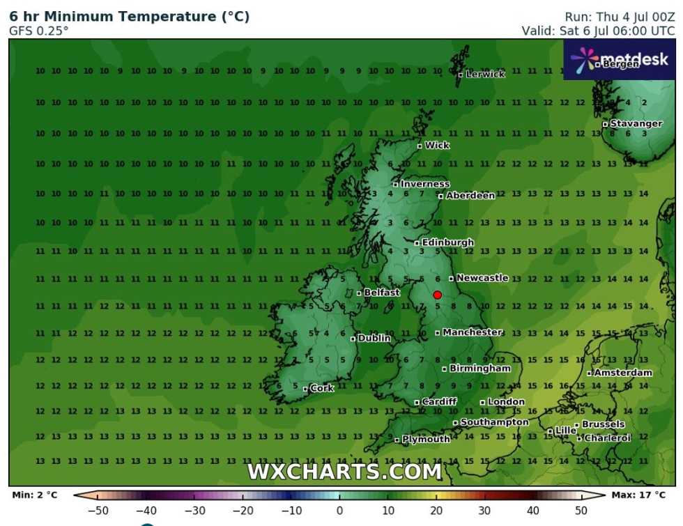 A forecast map