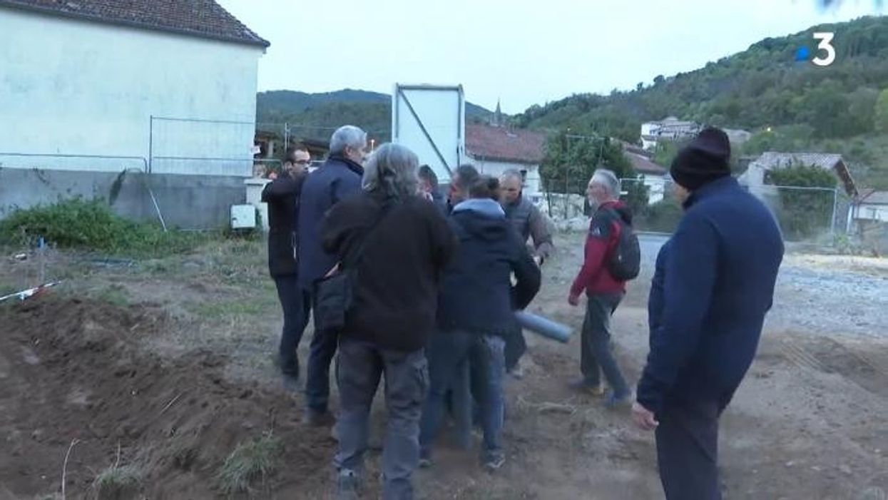 Nun flattens eco-zealot who stormed church construction site in bizarre footage