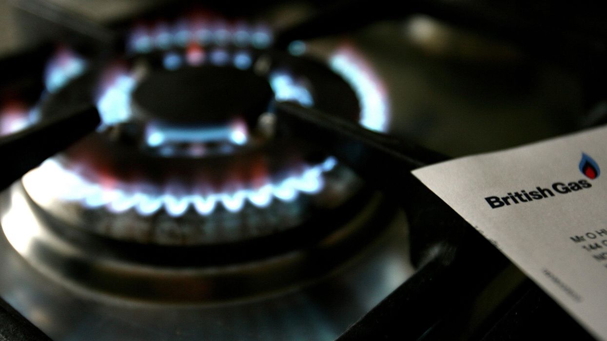 A gas hob with a bill from British Gas
