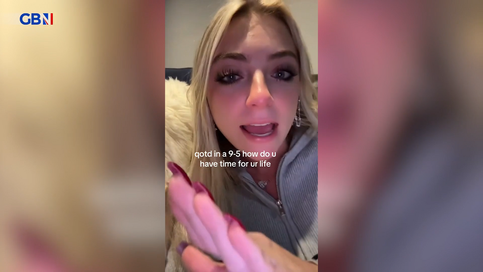 A Gen Z influencer complains about her 9-5 job