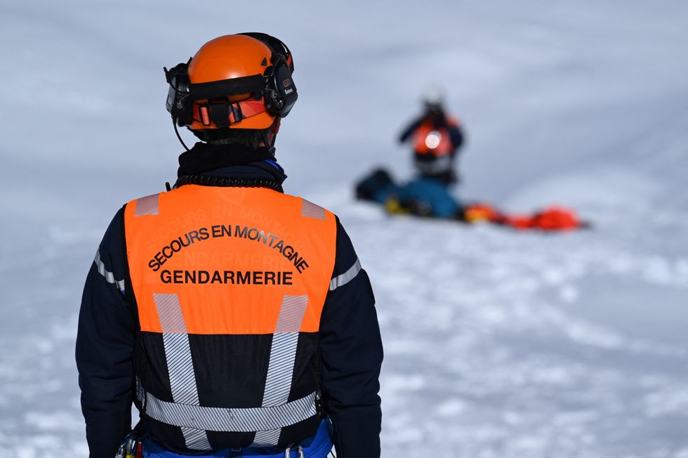A gendarme of the French "Peloton de Gendarmerie de Haute Montagne"