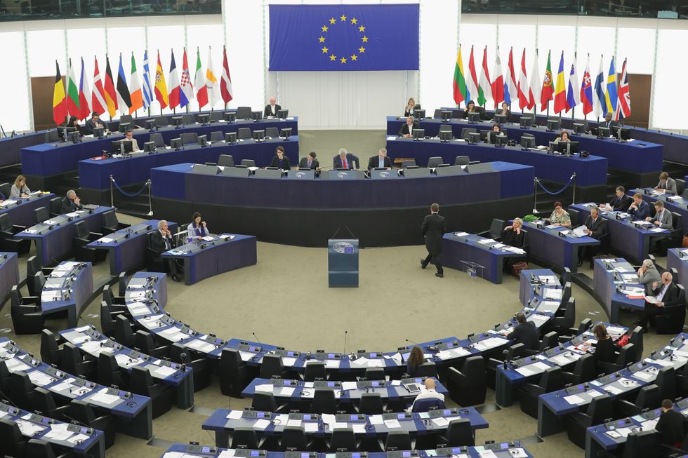 A general view inside the European Parliament on May 11, 2016 in Strasbourg, France