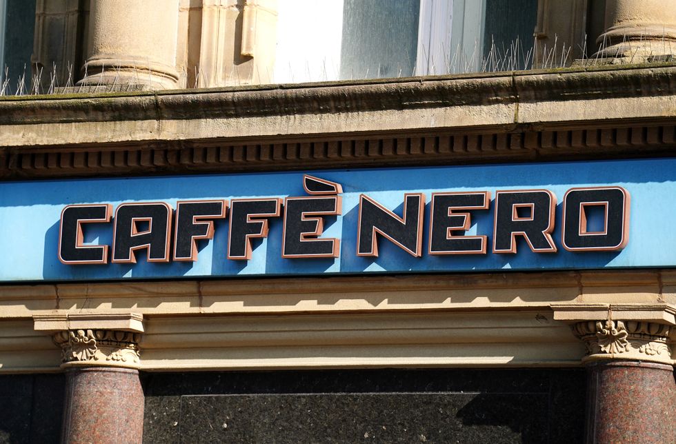 A general view of a Caffe Nero cafe on in Sheffield, UK