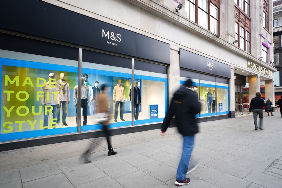 A general view of a Marks and Spencer's store on Oxford Street, central London. Picture date: Sunday February 12, 2023.