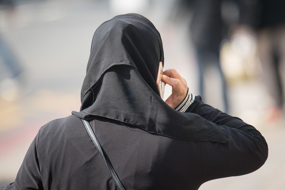 A general view of a Muslim woman in London