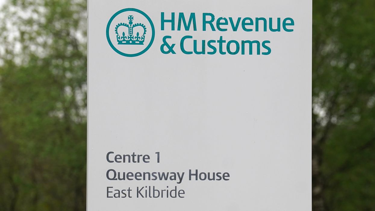 A general view of a sign at HMRC in East Kilbride