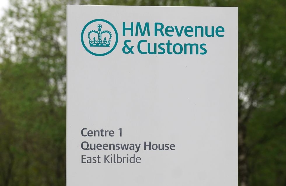 A general view of a sign at HMRC in East Kilbride