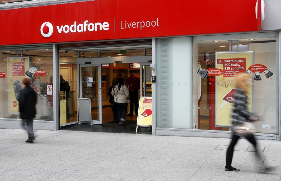 A general view of a Vodafone store in Liverpool