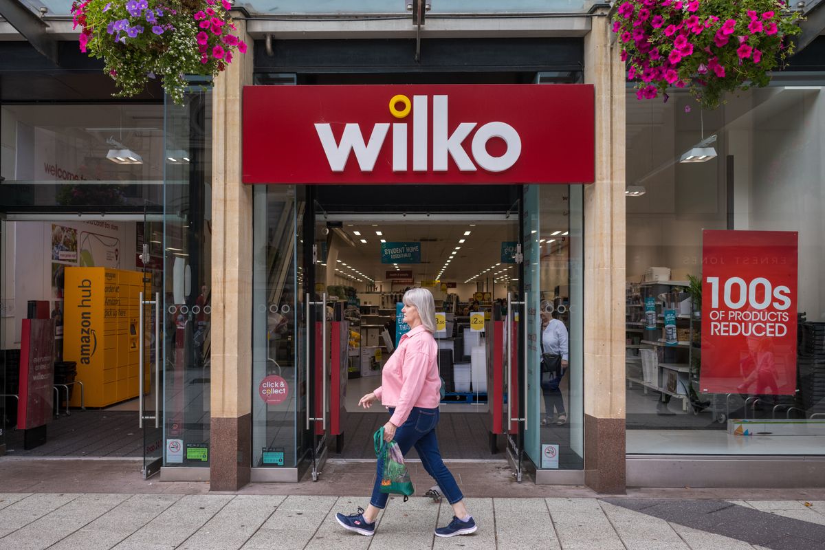 A general view of a Wilko store on August 7, 2023 in Cardiff