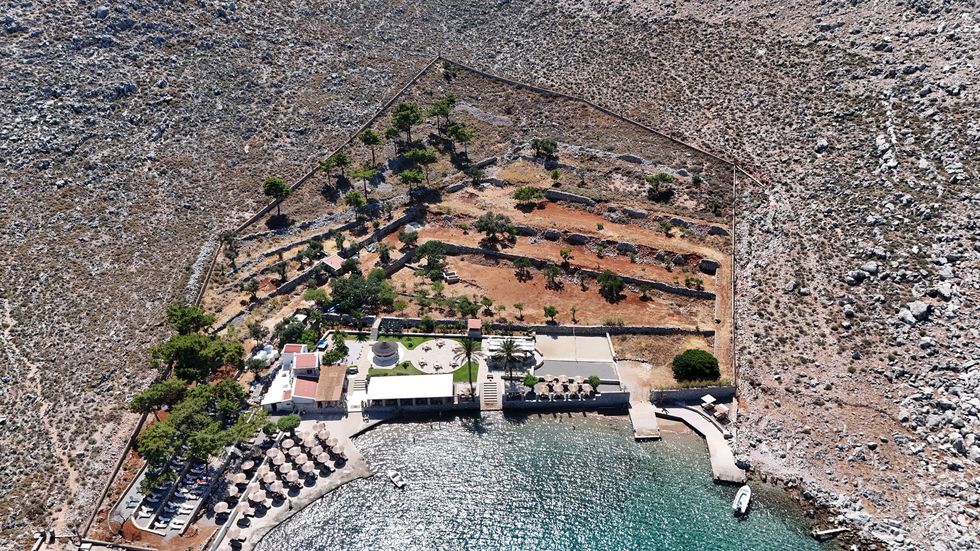 A general view of Agia Marina in Symi, Greece, where the body Michael Mosley was found