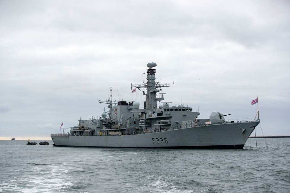 A general view of HMS Montrose at HMNB Devonport, Plymouth.