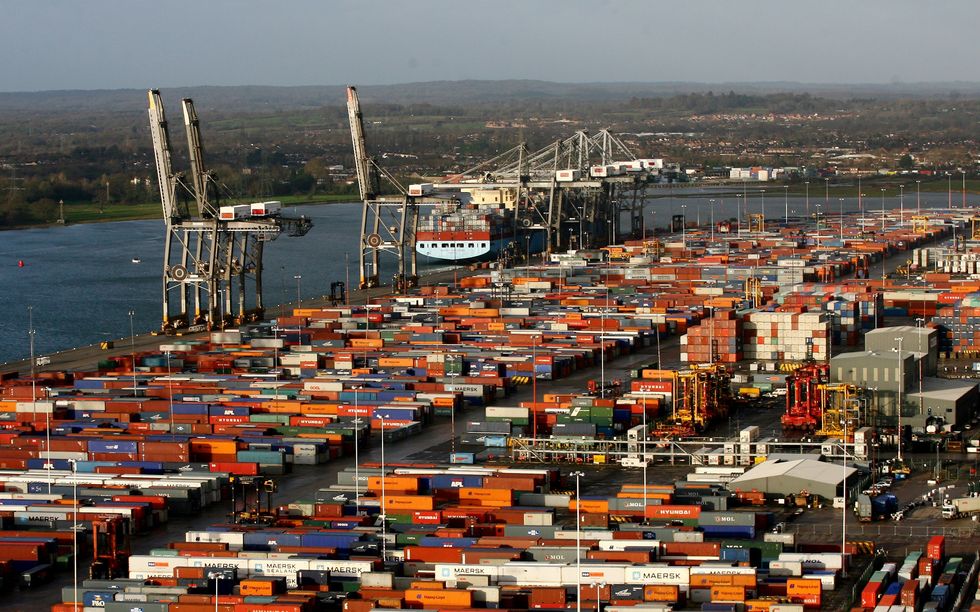 A general view of Southampton Docks, Hampshire.