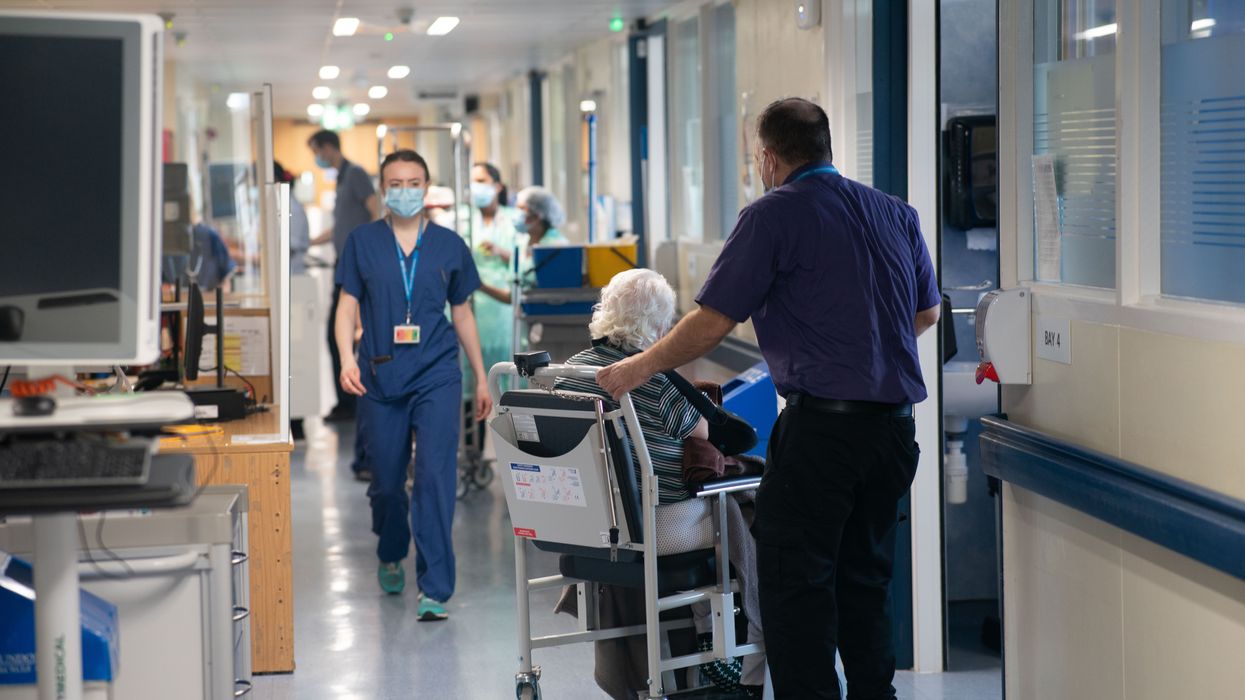 A general view of staff on a NHS hospital ward
