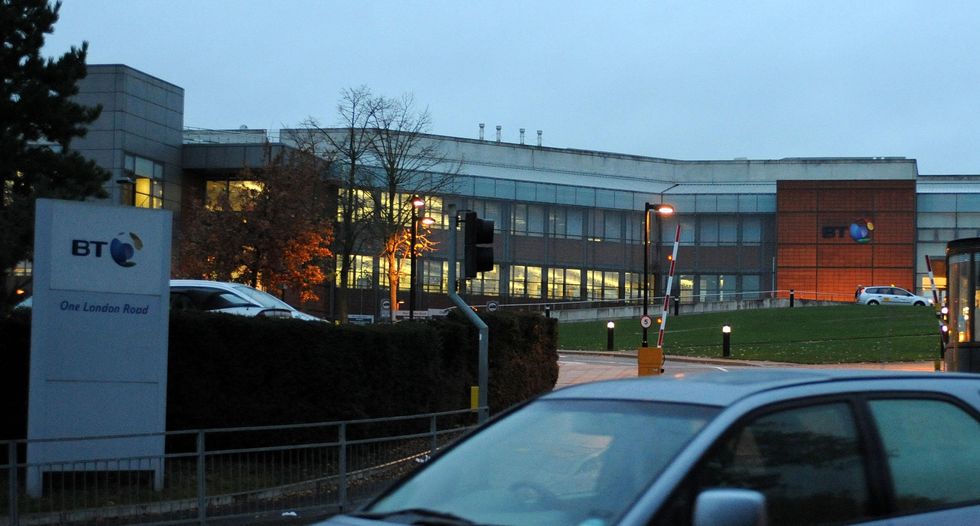 A general view of the BT headquarters in Brentwood, Essex