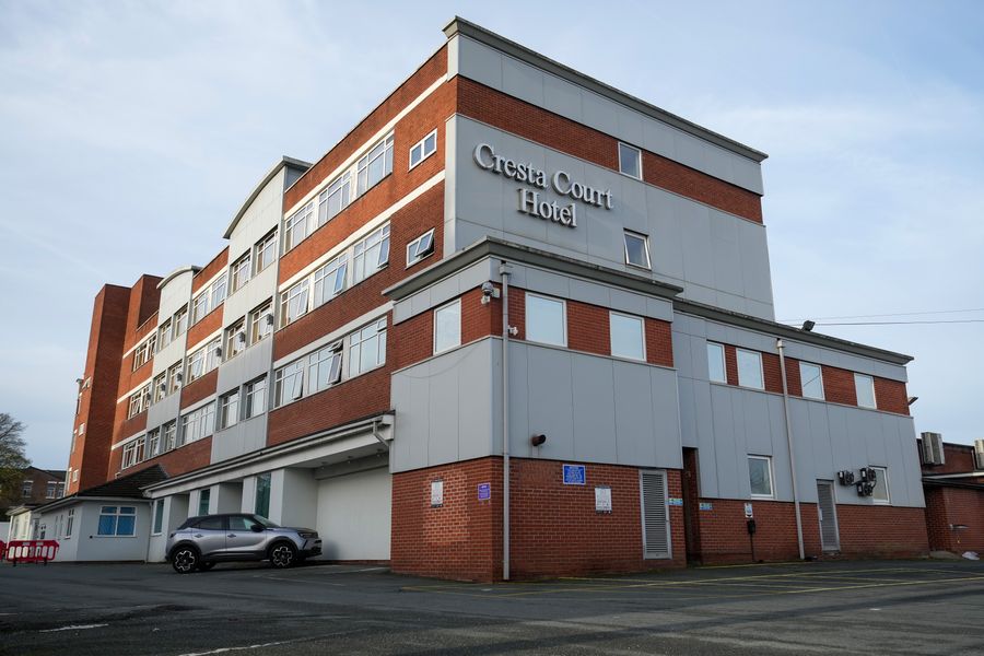 A general view of the Cresta Court Hotel which is currently housing migrants