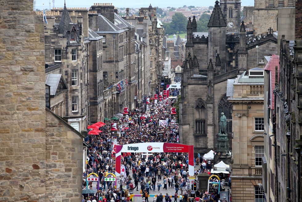 A general view of the Festival crowds down Edinburgh's Royal Mile