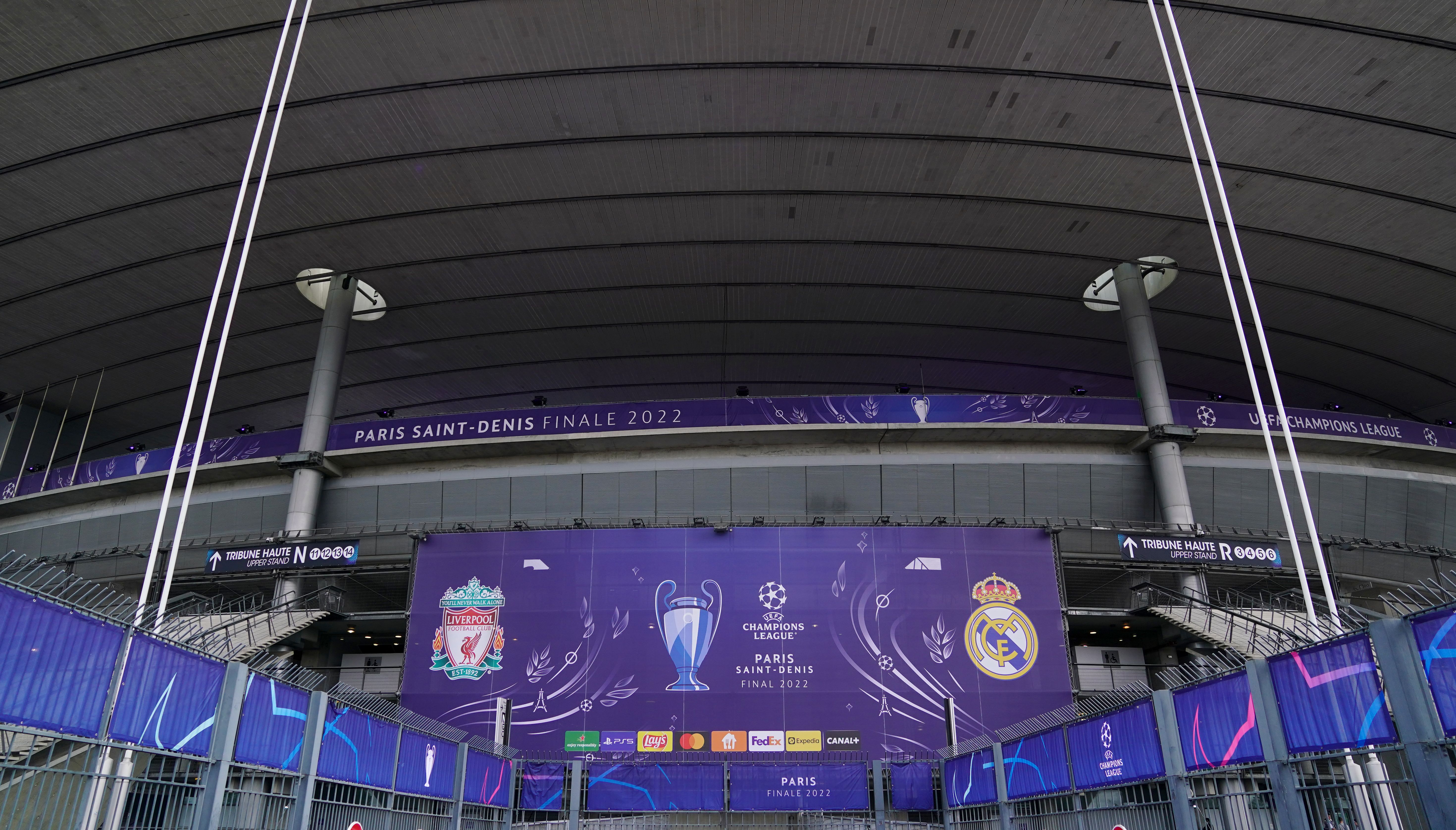 A general view of the State de France in Paris ahead of Saturday's UEFA Champions League Final. Picture date: Thursday May 26, 2022.