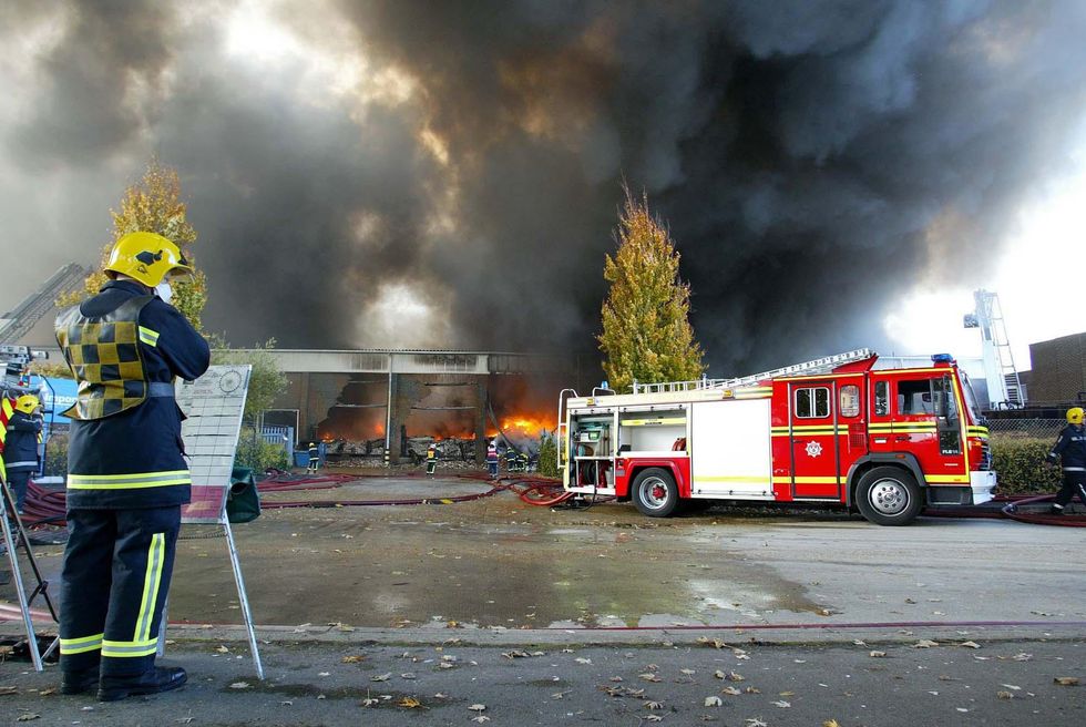A generic image of Hampshire & Isle of Wight Fire & Rescue Service dealing with a fire
