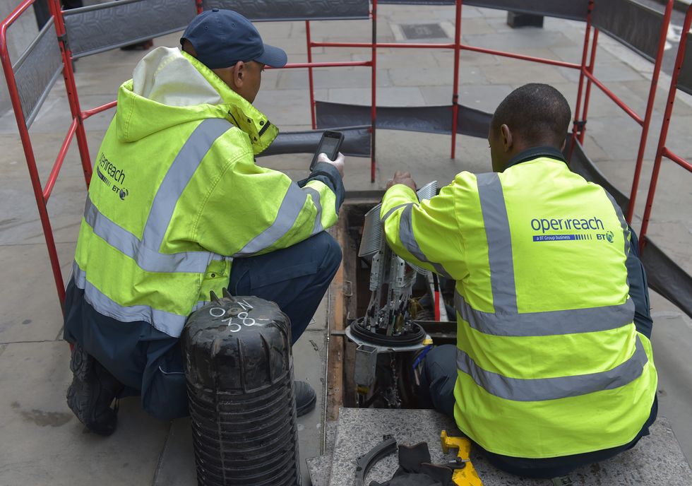 A generic image of OpenReach workers