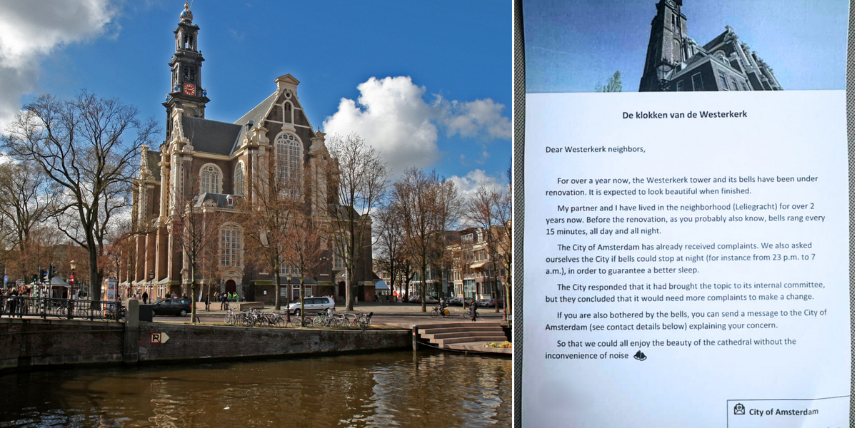 NextImg:Expats in Amsterdam told to 'f**k off back home' amid row over nighttime bell ringing