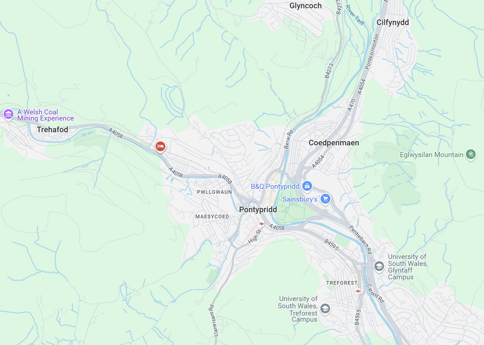 Obrázek umístění kaple mapuje Google Maps
