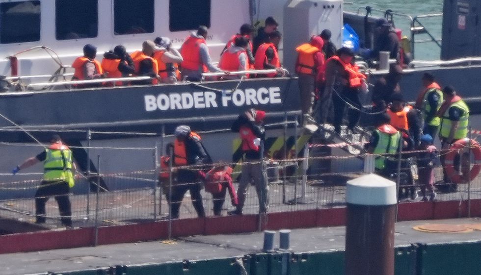 A group of people believed to be migrants brought in to Dover