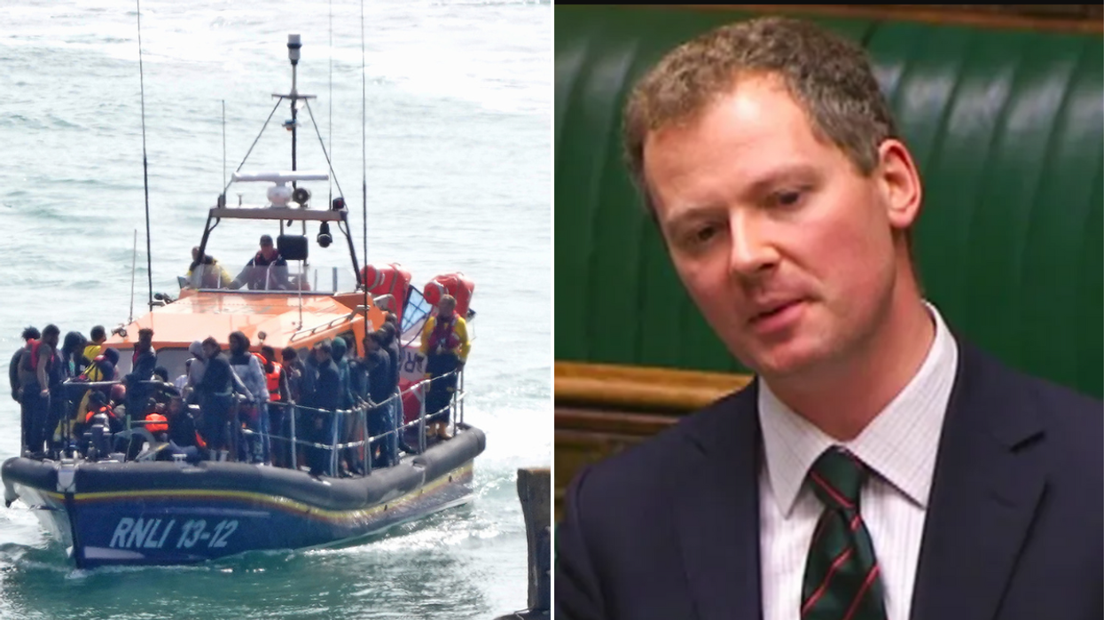 A group of people thought to be migrants are brought in to Dover, Kent, and Meil O'Brien