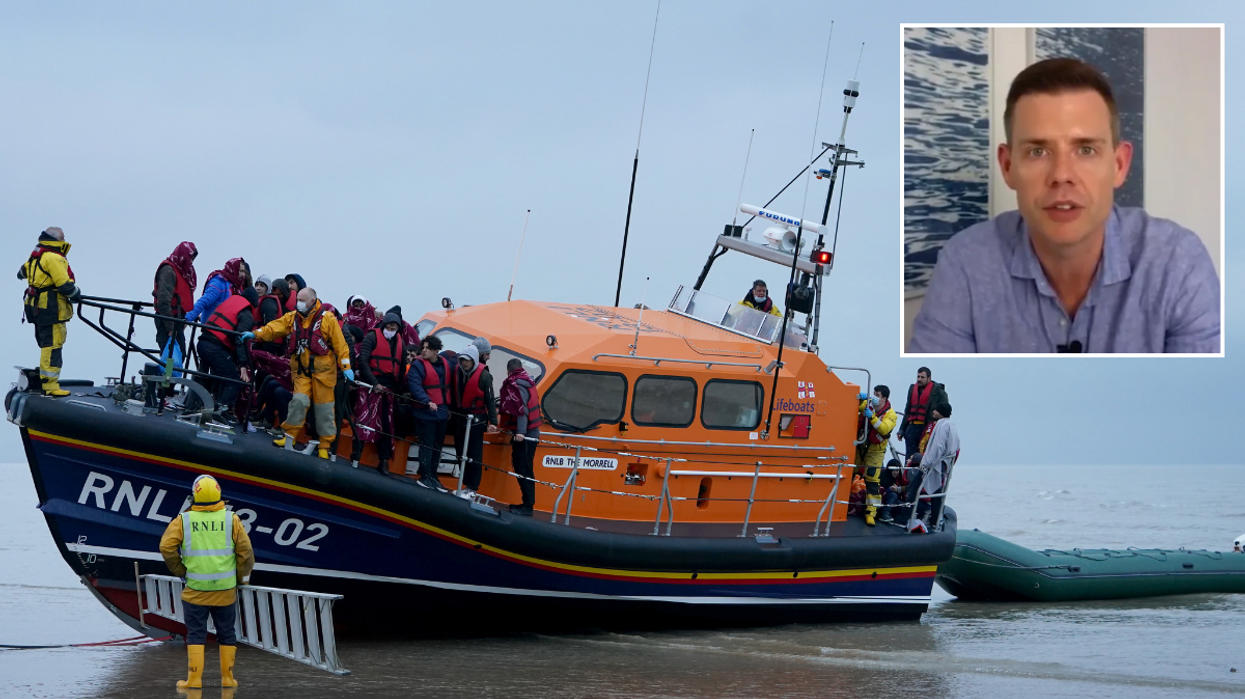 A group of people thought to be migrants are brought in to Dungeness, Kent and Matt Goodwin