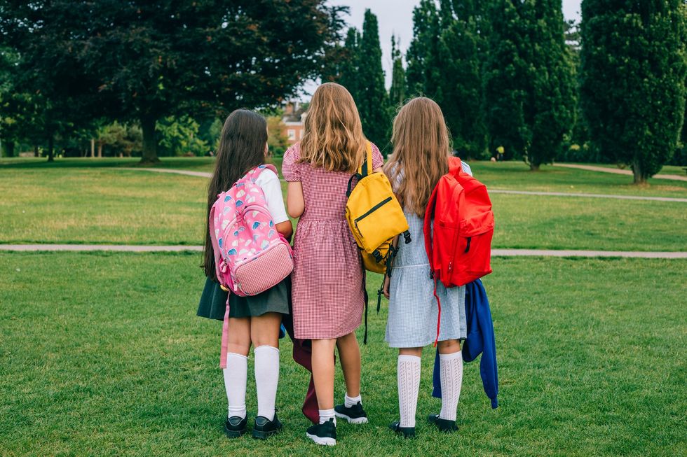 A group of school pupils