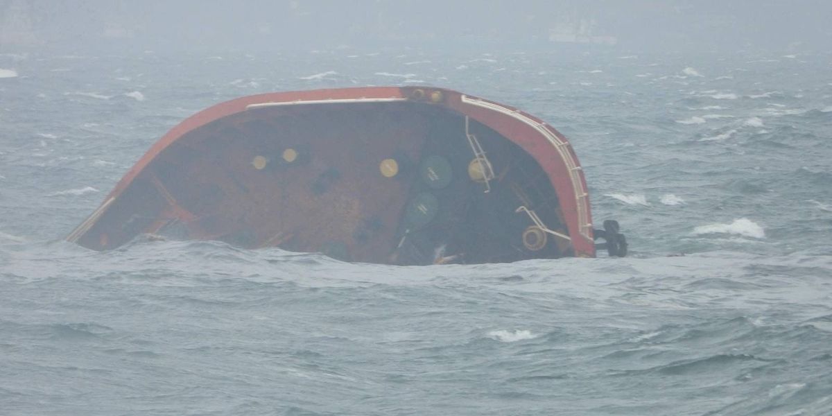 NextImg:Huge oil tanker carrying 1,400,000 litres of fuel CAPSIZES with huge oil spill into ocean
