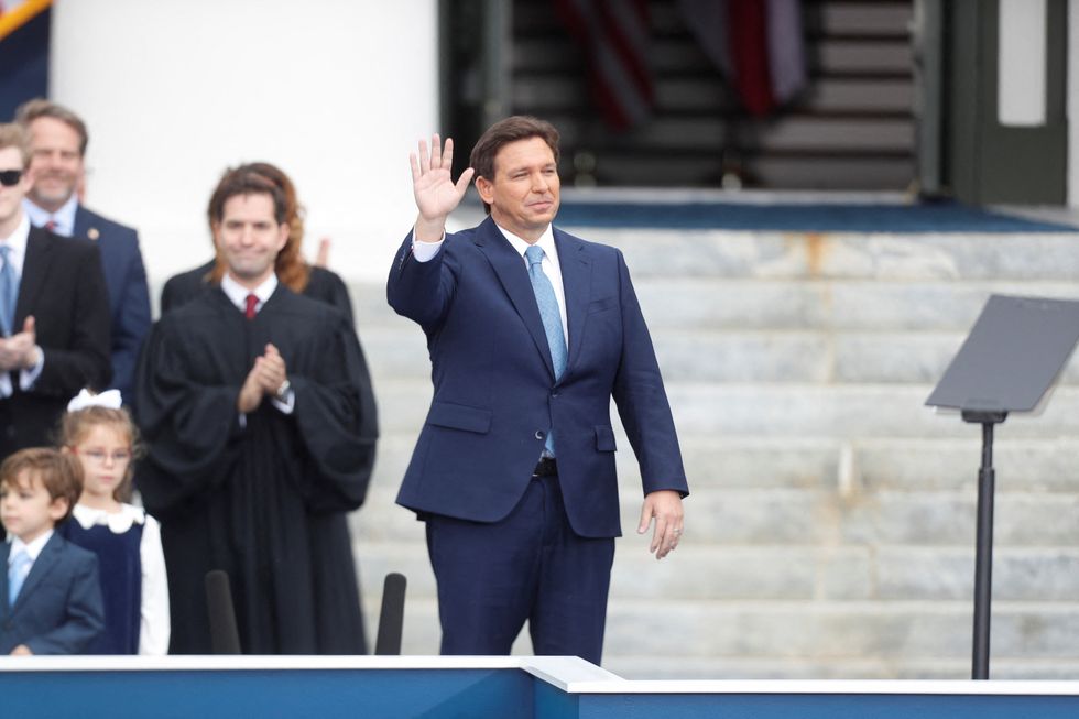 A heightened security tea was in operation for Ron DeSantis' inauguration.