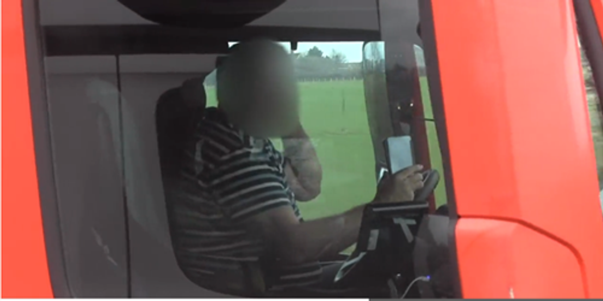 NextImg:Undercover police capture major driving offences on M6 with lorry shockingly 'swerving’ across all lanes