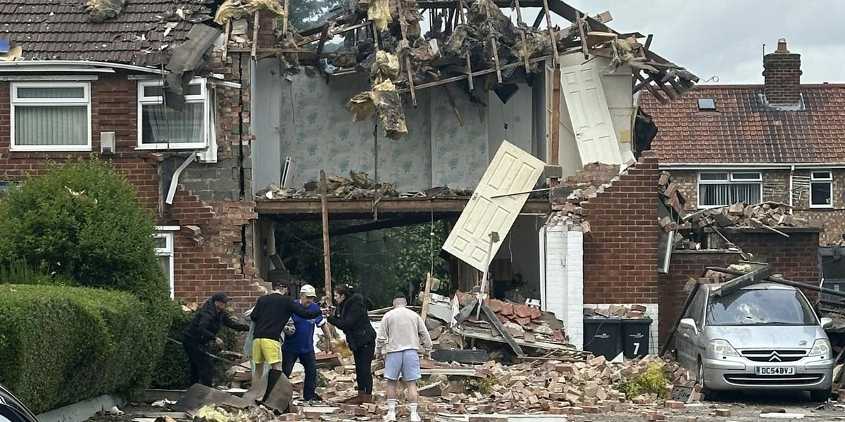 NextImg:One person airlifted to hospital as house 'ripped apart in gas explosion' that felt like 'plane crash'