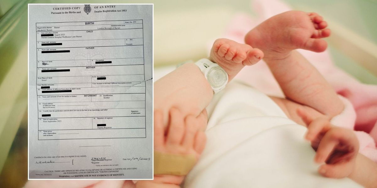NextImg:Jewish family 'in disbelief' after baby's birth certificate RIPPED and Israel birthplace scribbled out: 'It's like 1930s Germany'