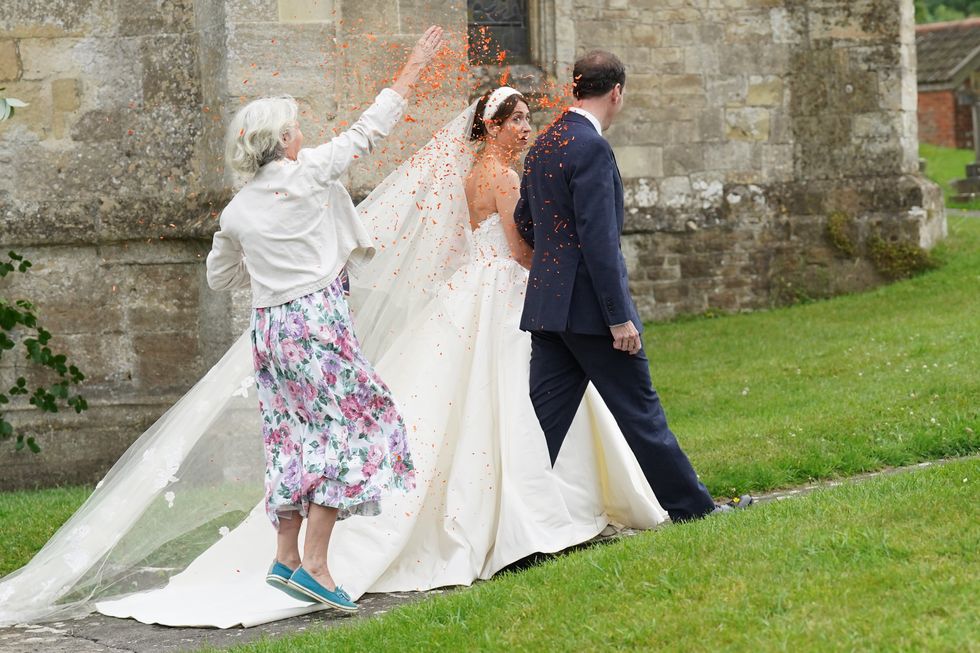 A Just Stop Oil activist interrupts George Osborne's wedding