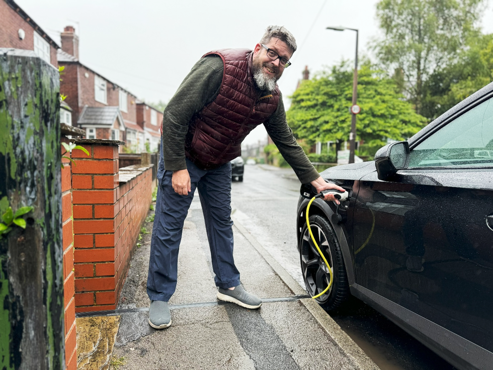 A Kerbo Charge electric vehicle charger