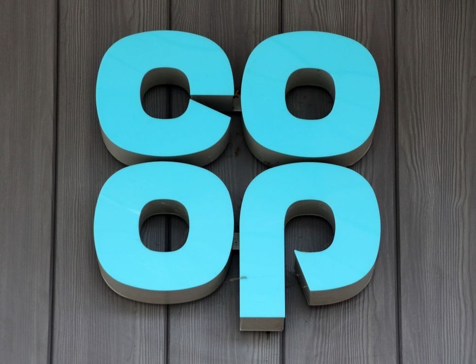 A large Co-op sign
