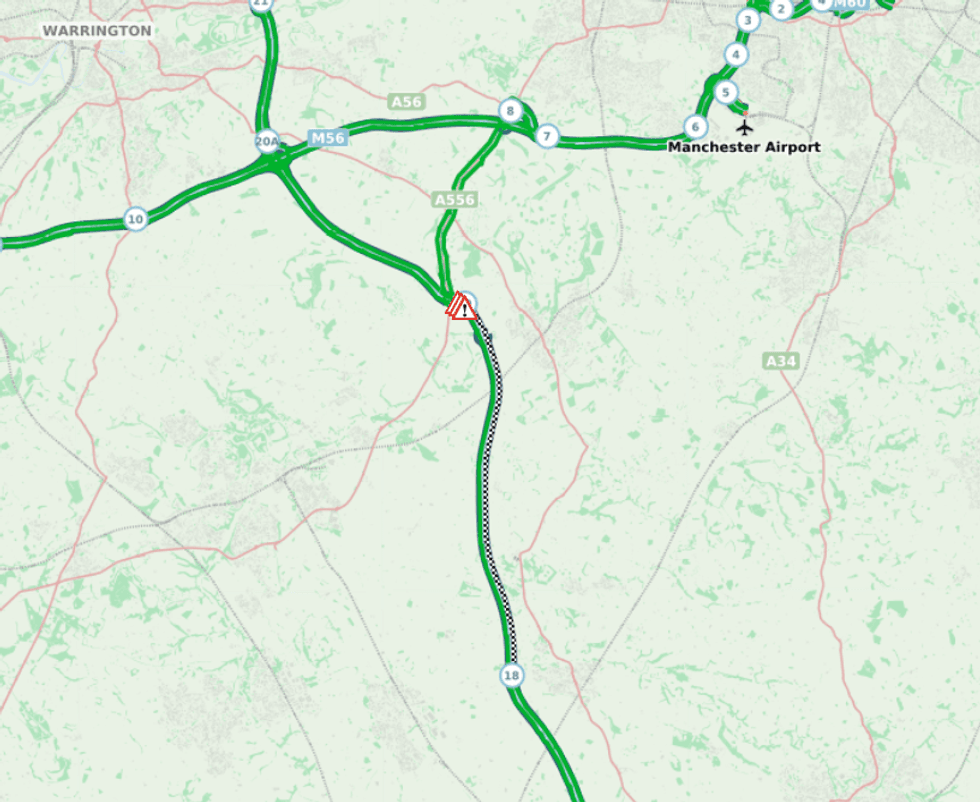 A large section of the M6 remains closed following the accident