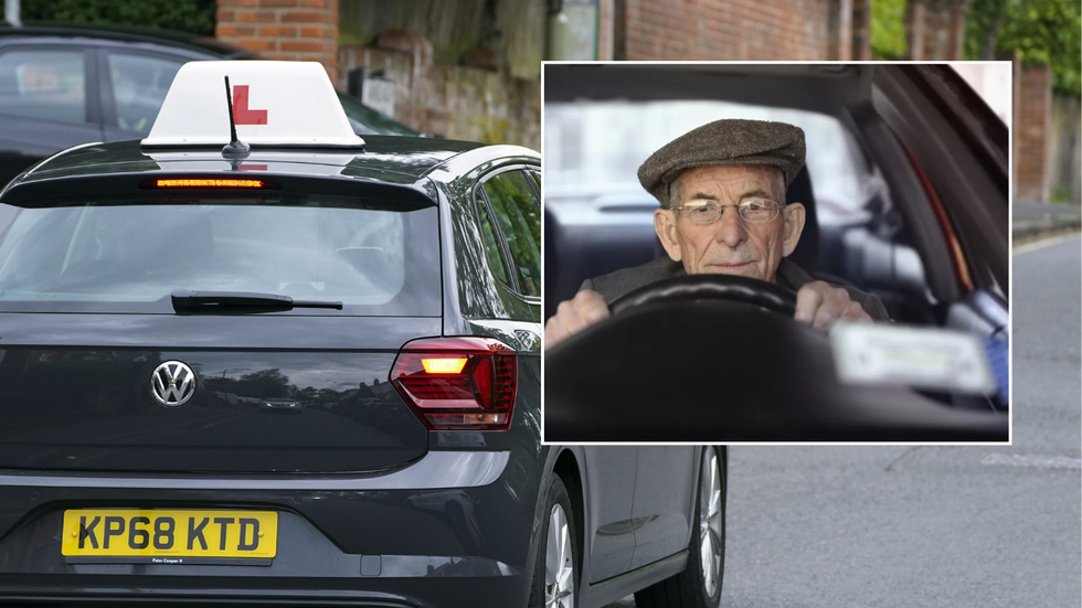 A learner driver and an elderly motorist