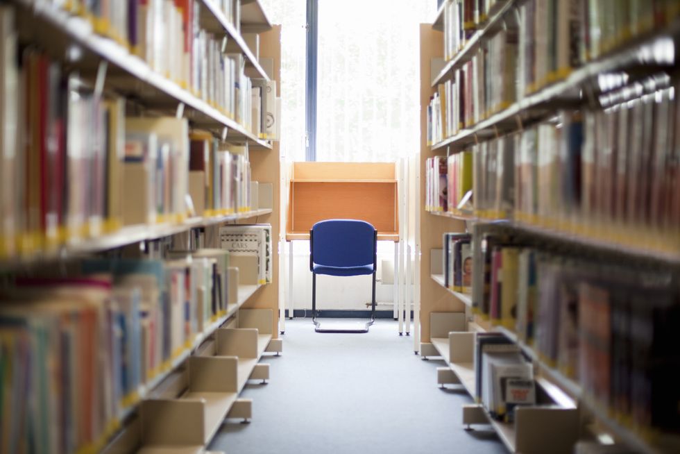 A library at a UK university