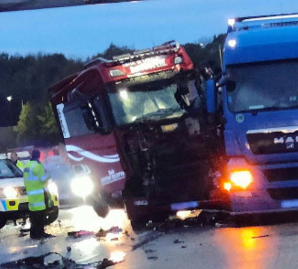 A lorry crashed on the M25 while Just Stop Oil protests were taking place