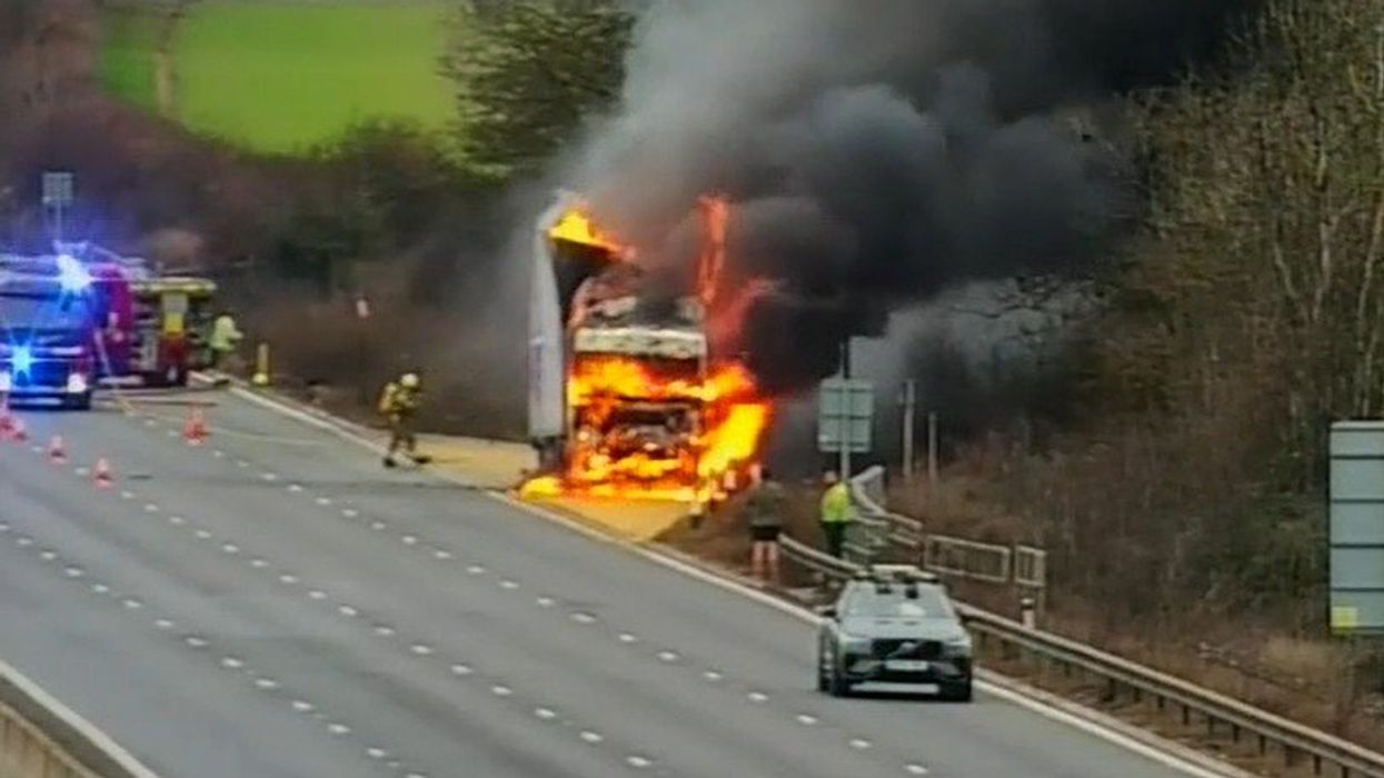 A lorry fire